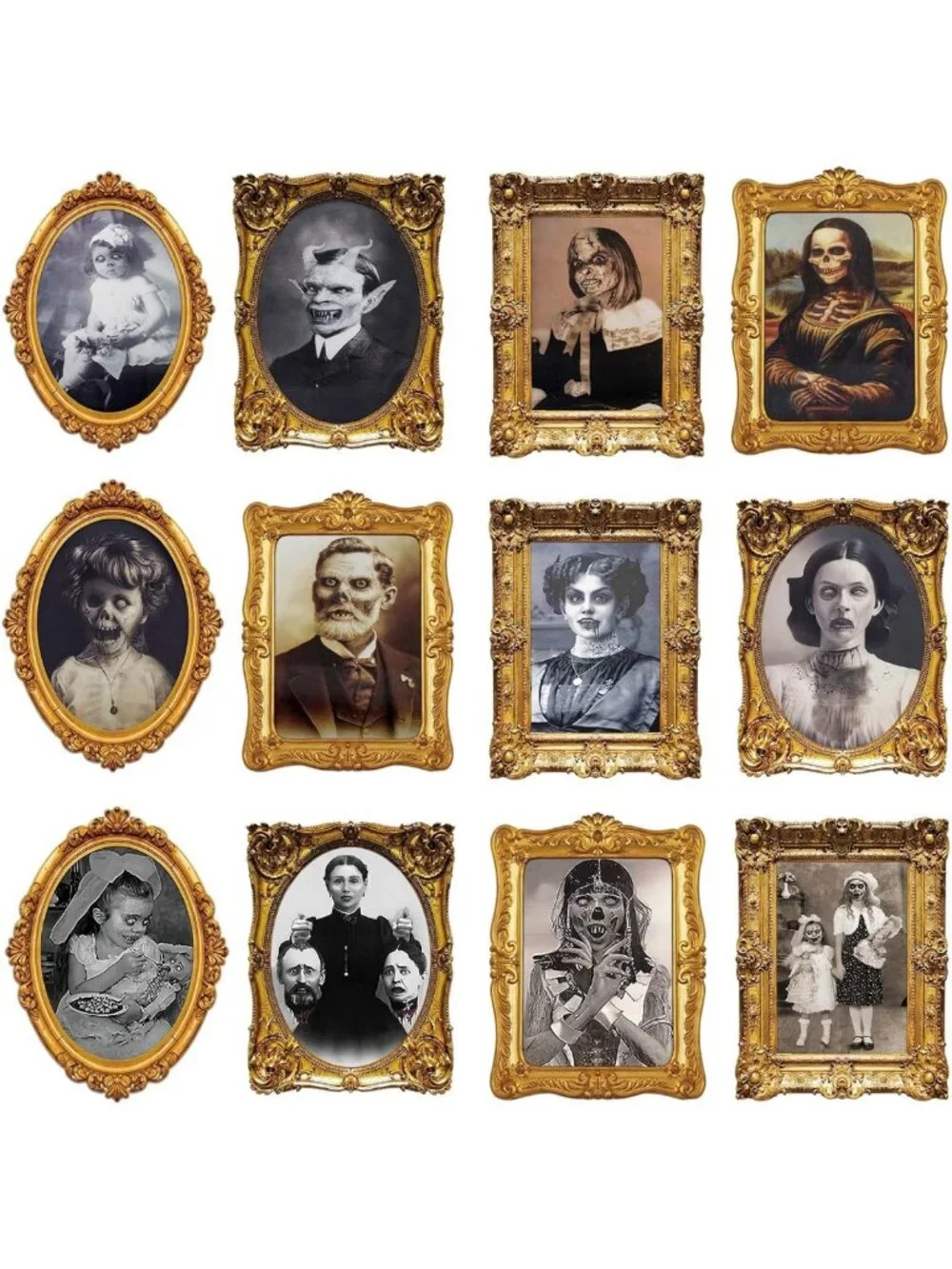 Spooky Halloween Indoor Decorations - 3D Haunted Portraits & Scary Decor (12